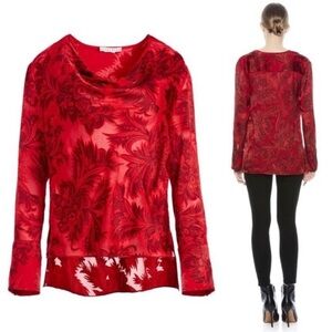 Alice + Olivia Scarlet Floral Top